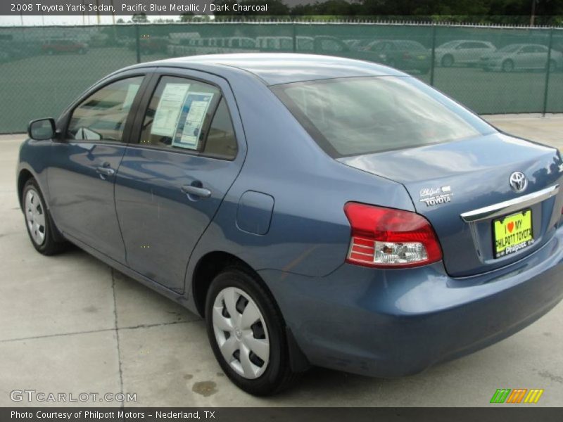 Pacific Blue Metallic / Dark Charcoal 2008 Toyota Yaris Sedan
