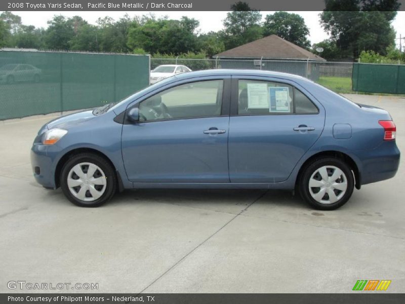 Pacific Blue Metallic / Dark Charcoal 2008 Toyota Yaris Sedan