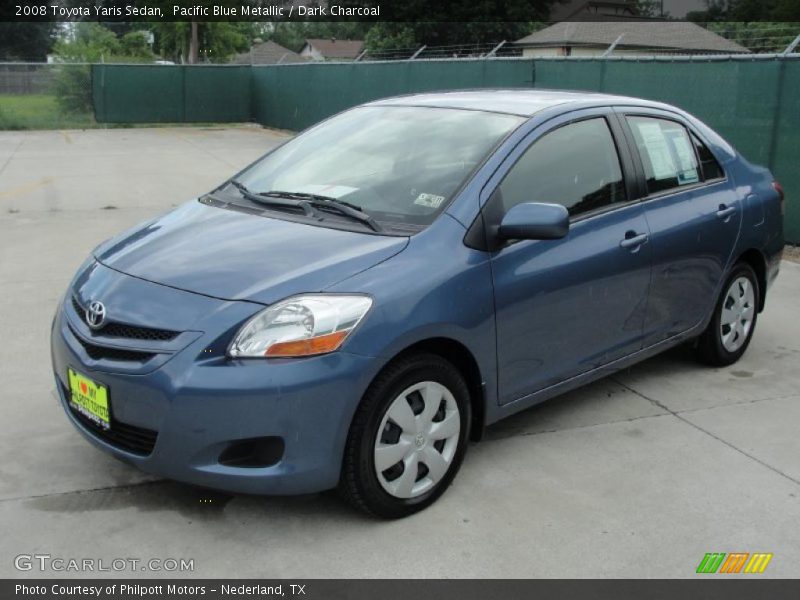 Pacific Blue Metallic / Dark Charcoal 2008 Toyota Yaris Sedan