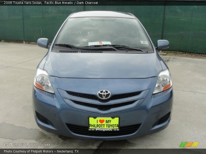 Pacific Blue Metallic / Dark Charcoal 2008 Toyota Yaris Sedan