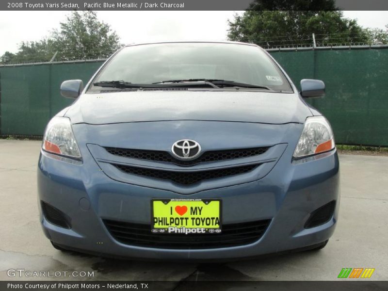 Pacific Blue Metallic / Dark Charcoal 2008 Toyota Yaris Sedan