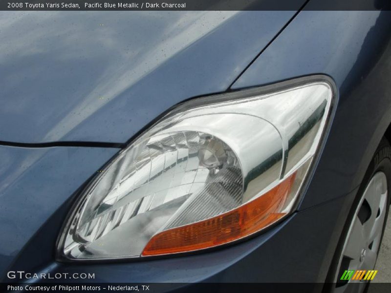 Pacific Blue Metallic / Dark Charcoal 2008 Toyota Yaris Sedan