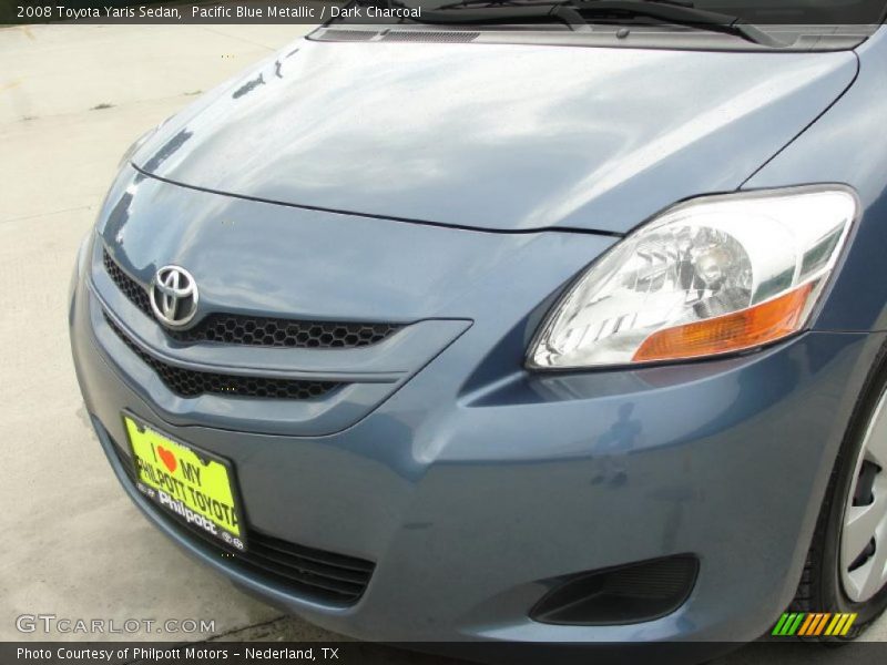 Pacific Blue Metallic / Dark Charcoal 2008 Toyota Yaris Sedan