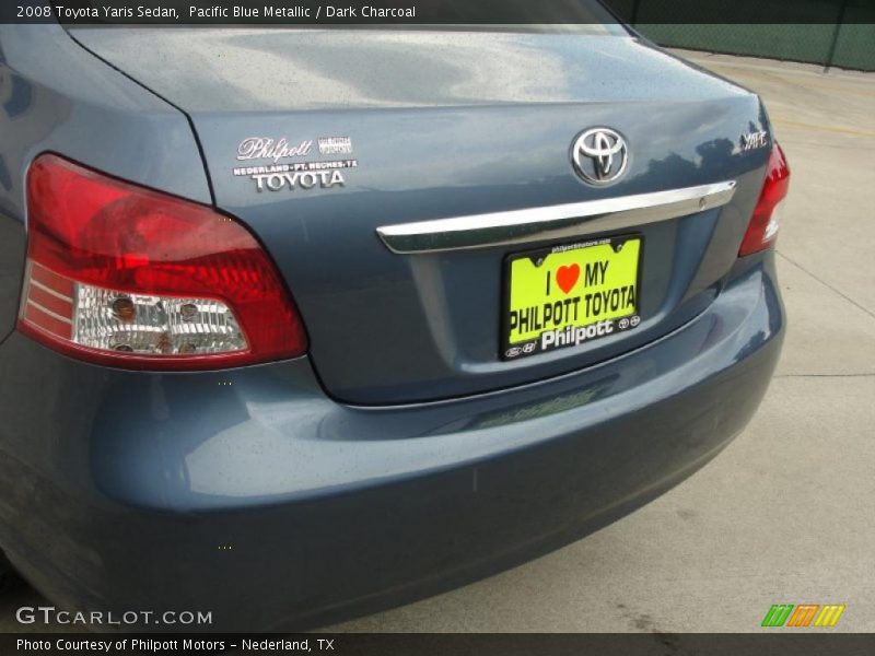 Pacific Blue Metallic / Dark Charcoal 2008 Toyota Yaris Sedan