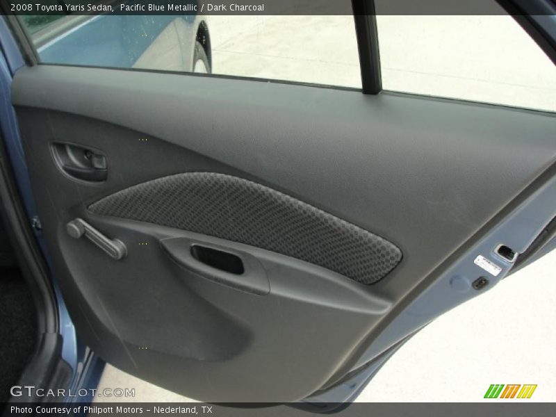 Pacific Blue Metallic / Dark Charcoal 2008 Toyota Yaris Sedan