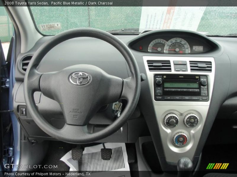 Pacific Blue Metallic / Dark Charcoal 2008 Toyota Yaris Sedan