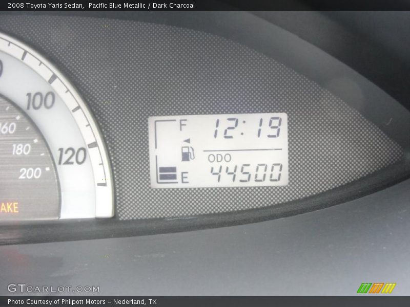 Pacific Blue Metallic / Dark Charcoal 2008 Toyota Yaris Sedan