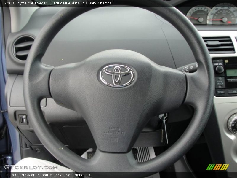 Pacific Blue Metallic / Dark Charcoal 2008 Toyota Yaris Sedan