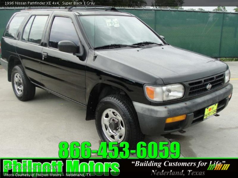 Super Black / Gray 1996 Nissan Pathfinder XE 4x4