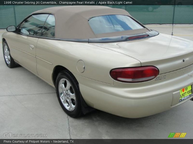 Champagne Pearl Metallic / Agate Black/Light Camel 1998 Chrysler Sebring JXi Convertible