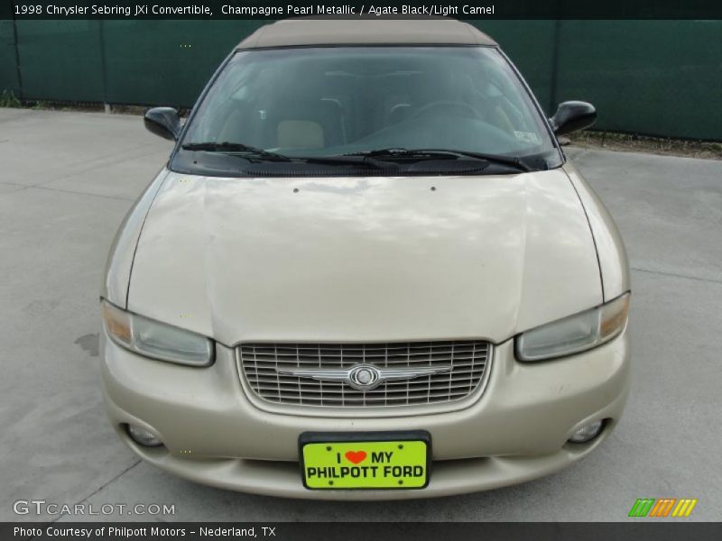 Champagne Pearl Metallic / Agate Black/Light Camel 1998 Chrysler Sebring JXi Convertible