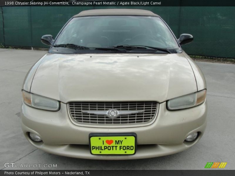Champagne Pearl Metallic / Agate Black/Light Camel 1998 Chrysler Sebring JXi Convertible