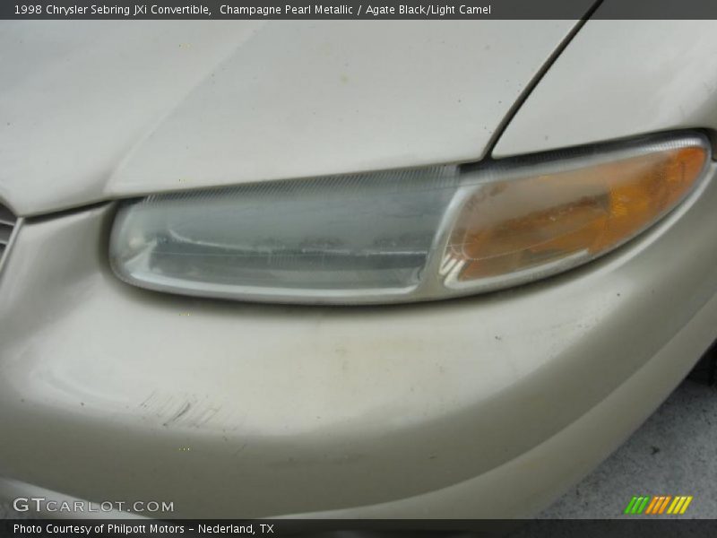 Champagne Pearl Metallic / Agate Black/Light Camel 1998 Chrysler Sebring JXi Convertible