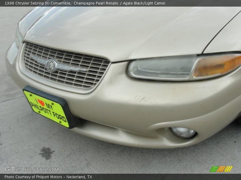 Champagne Pearl Metallic / Agate Black/Light Camel 1998 Chrysler Sebring JXi Convertible