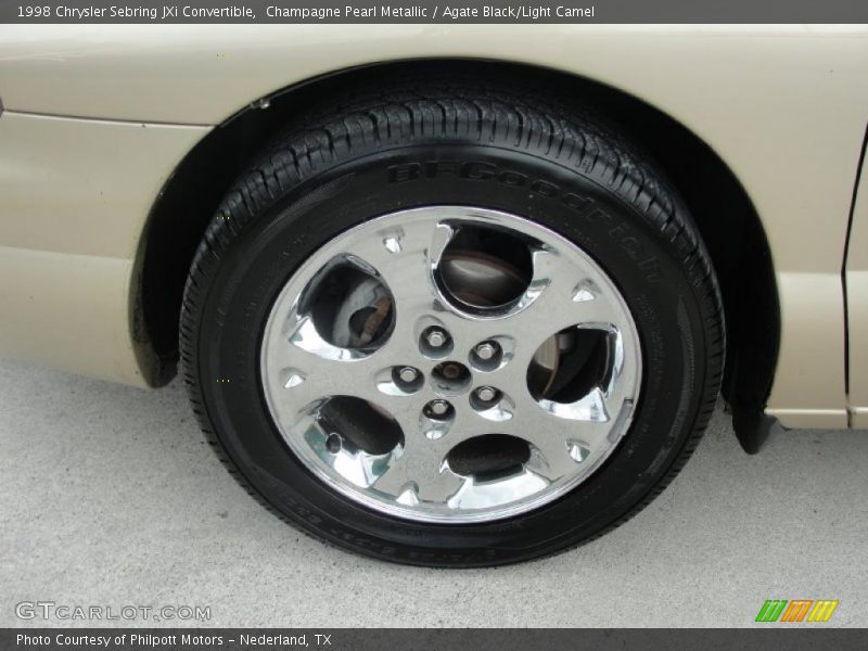 Champagne Pearl Metallic / Agate Black/Light Camel 1998 Chrysler Sebring JXi Convertible