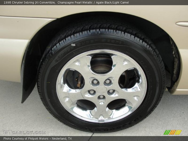 Champagne Pearl Metallic / Agate Black/Light Camel 1998 Chrysler Sebring JXi Convertible
