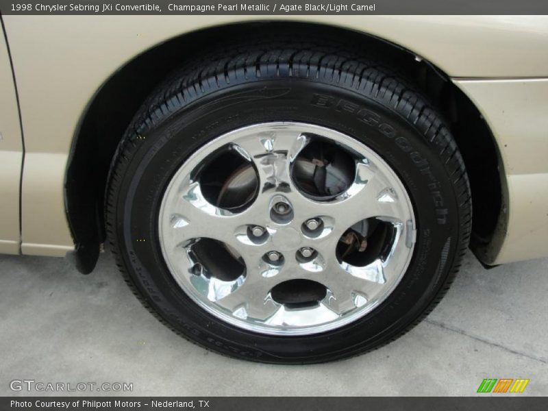 Champagne Pearl Metallic / Agate Black/Light Camel 1998 Chrysler Sebring JXi Convertible