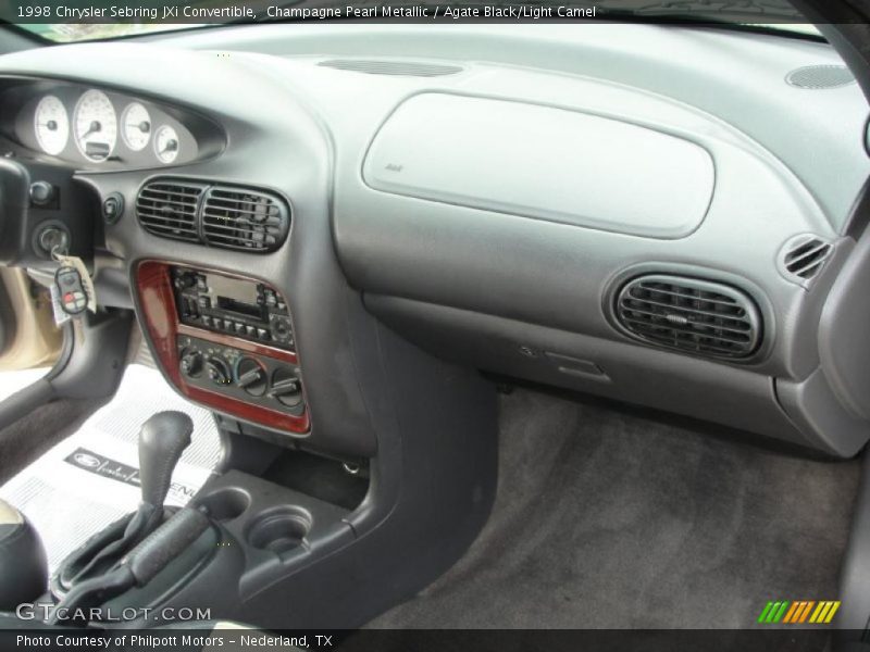 Champagne Pearl Metallic / Agate Black/Light Camel 1998 Chrysler Sebring JXi Convertible