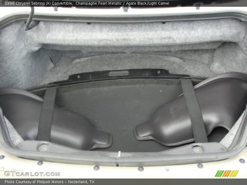 Champagne Pearl Metallic / Agate Black/Light Camel 1998 Chrysler Sebring JXi Convertible