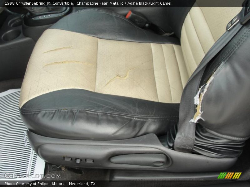 Champagne Pearl Metallic / Agate Black/Light Camel 1998 Chrysler Sebring JXi Convertible