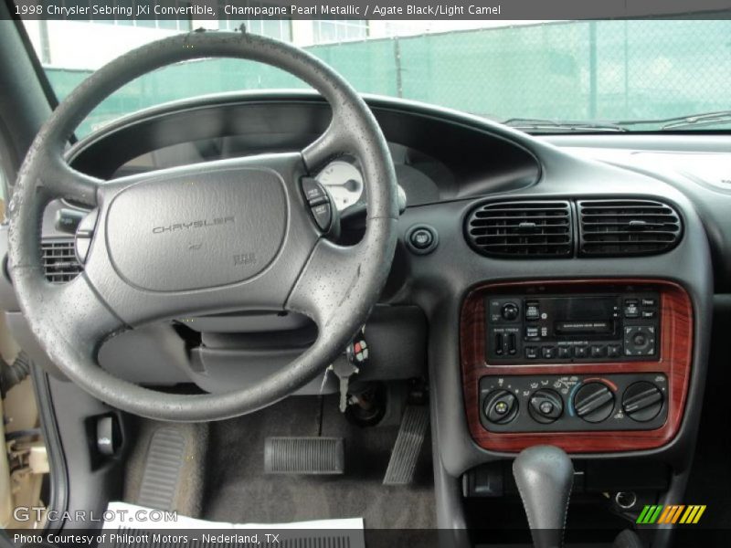 Champagne Pearl Metallic / Agate Black/Light Camel 1998 Chrysler Sebring JXi Convertible