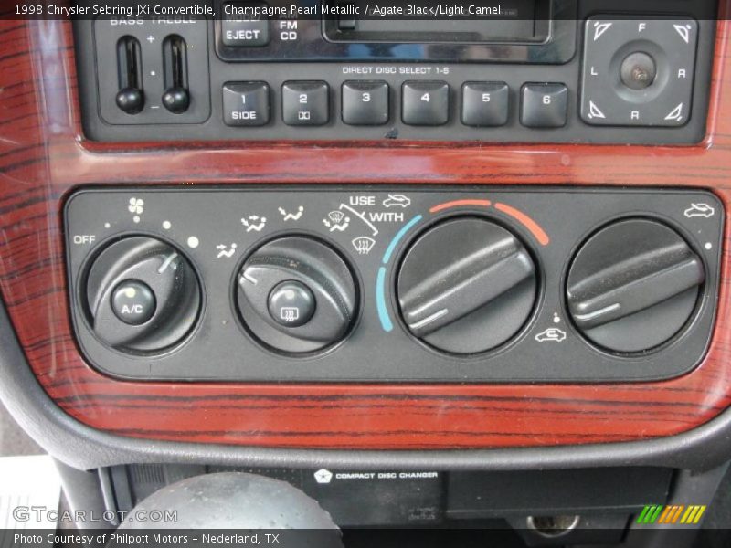 Champagne Pearl Metallic / Agate Black/Light Camel 1998 Chrysler Sebring JXi Convertible