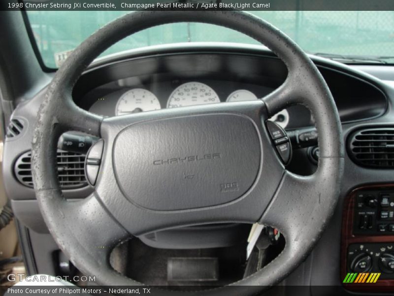 Champagne Pearl Metallic / Agate Black/Light Camel 1998 Chrysler Sebring JXi Convertible