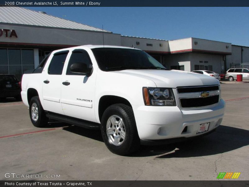 Summit White / Ebony 2008 Chevrolet Avalanche LS