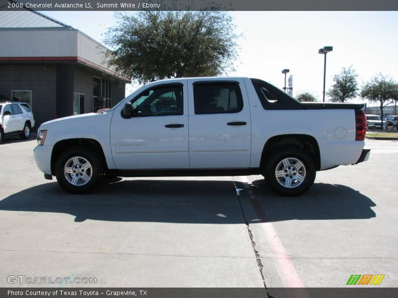 Summit White / Ebony 2008 Chevrolet Avalanche LS