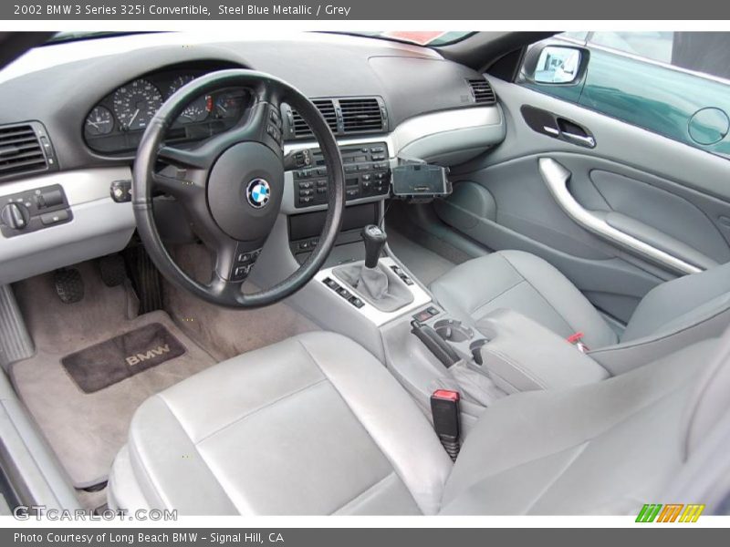 Steel Blue Metallic / Grey 2002 BMW 3 Series 325i Convertible