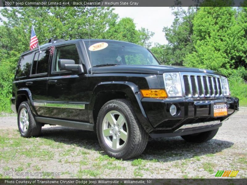 Black Clearcoat / Medium Slate Gray 2007 Jeep Commander Limited 4x4