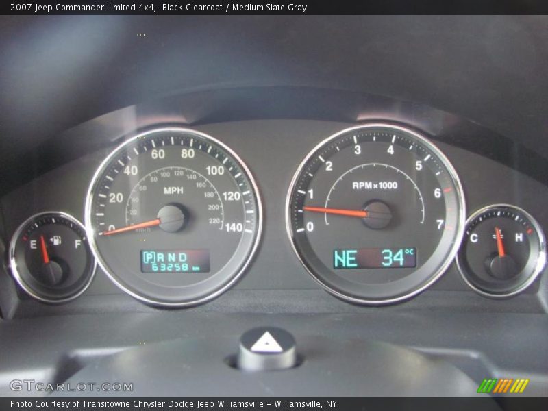 Black Clearcoat / Medium Slate Gray 2007 Jeep Commander Limited 4x4