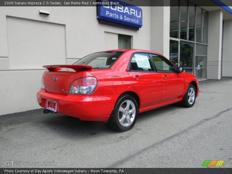San Remo Red / Anthracite Black 2006 Subaru Impreza 2.5i Sedan