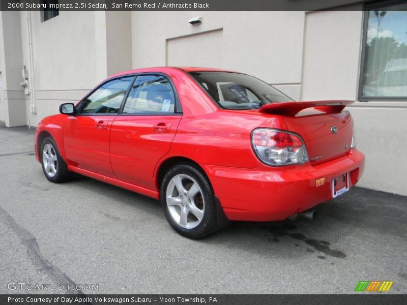 San Remo Red / Anthracite Black 2006 Subaru Impreza 2.5i Sedan
