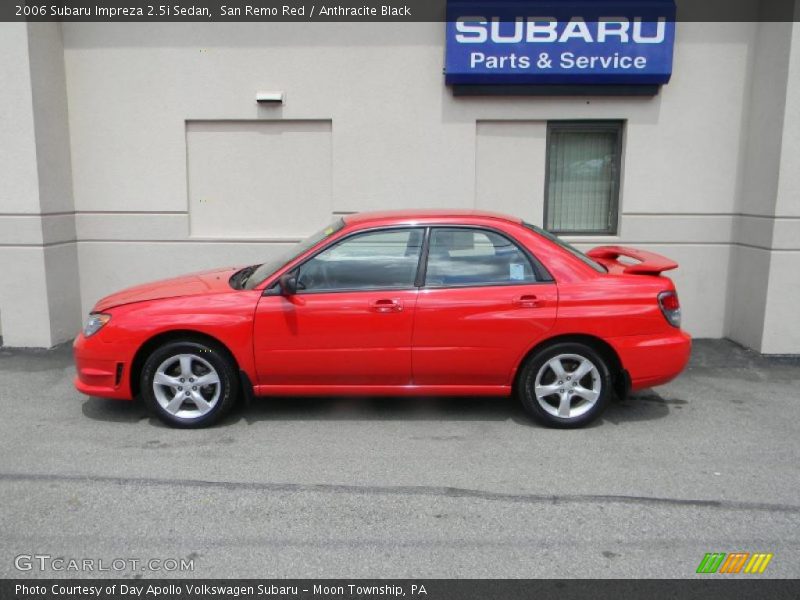 San Remo Red / Anthracite Black 2006 Subaru Impreza 2.5i Sedan