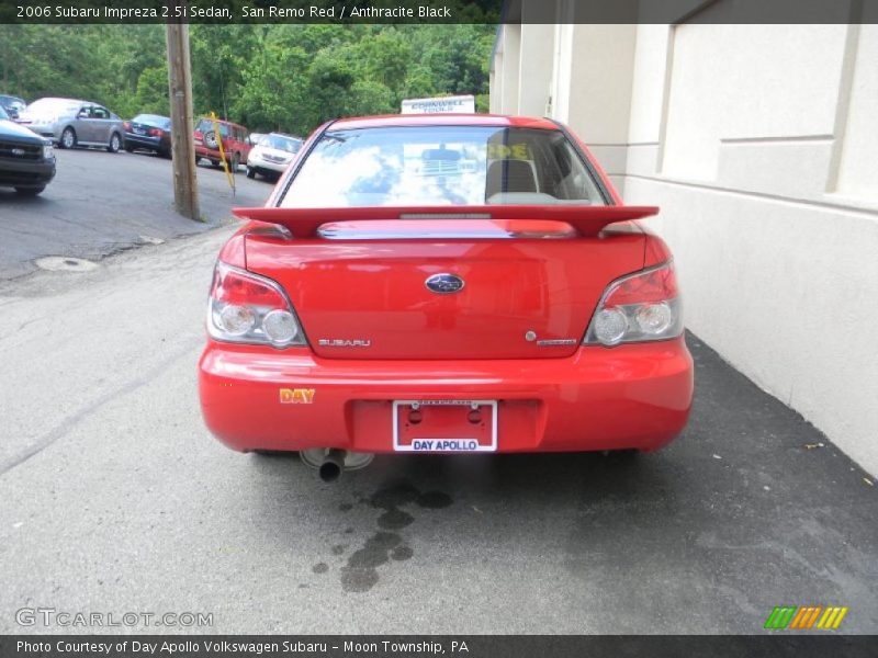 San Remo Red / Anthracite Black 2006 Subaru Impreza 2.5i Sedan