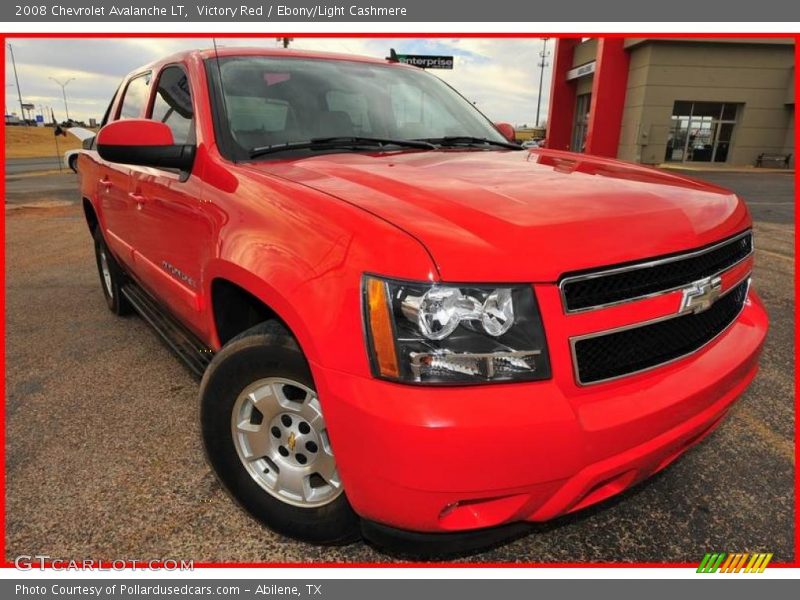 Victory Red / Ebony/Light Cashmere 2008 Chevrolet Avalanche LT