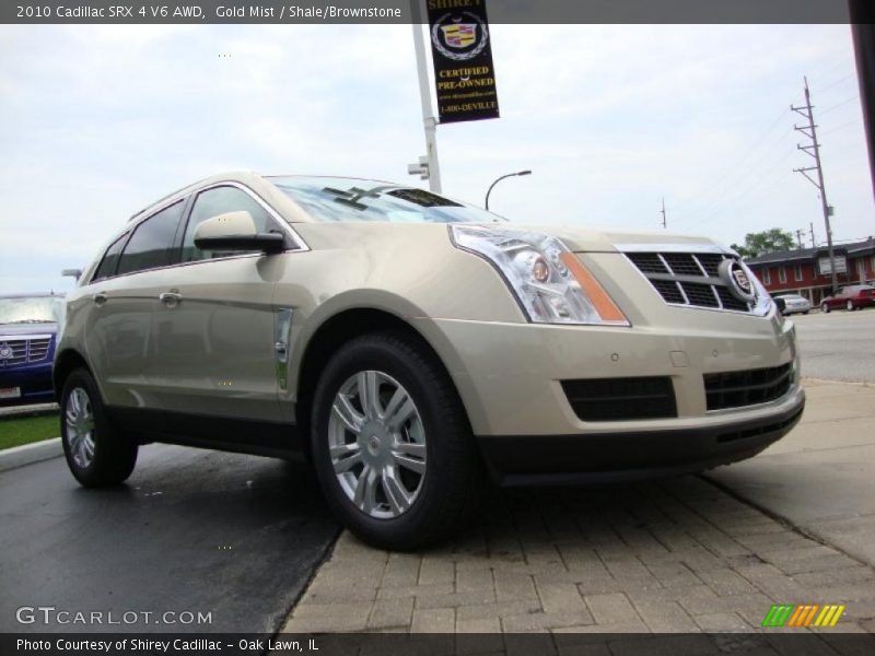 Gold Mist / Shale/Brownstone 2010 Cadillac SRX 4 V6 AWD