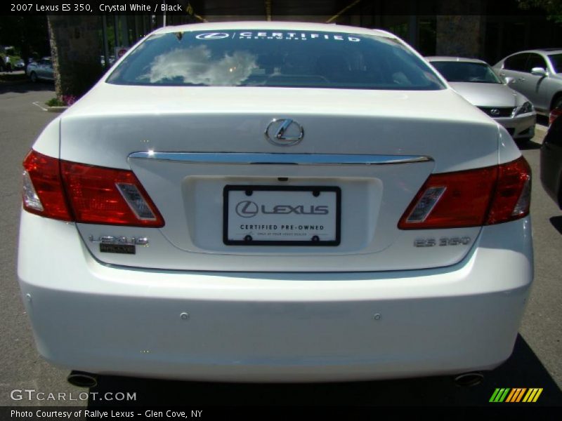 Crystal White / Black 2007 Lexus ES 350