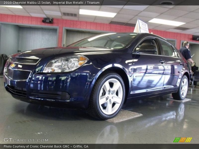 Imperial Blue Metallic / Titanium 2010 Chevrolet Malibu LS Sedan