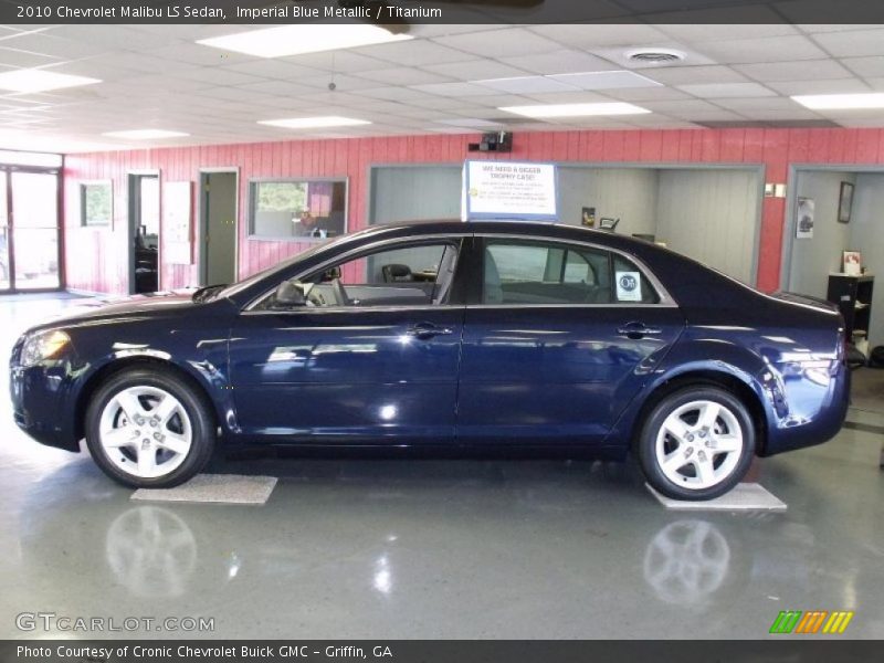 Imperial Blue Metallic / Titanium 2010 Chevrolet Malibu LS Sedan