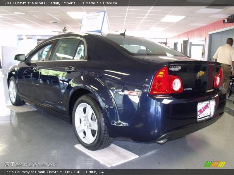Imperial Blue Metallic / Titanium 2010 Chevrolet Malibu LS Sedan