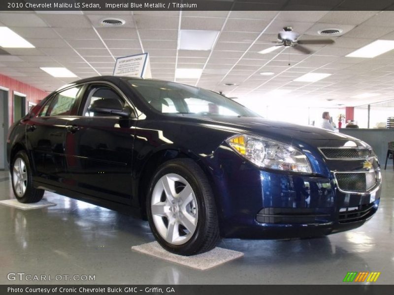 Imperial Blue Metallic / Titanium 2010 Chevrolet Malibu LS Sedan