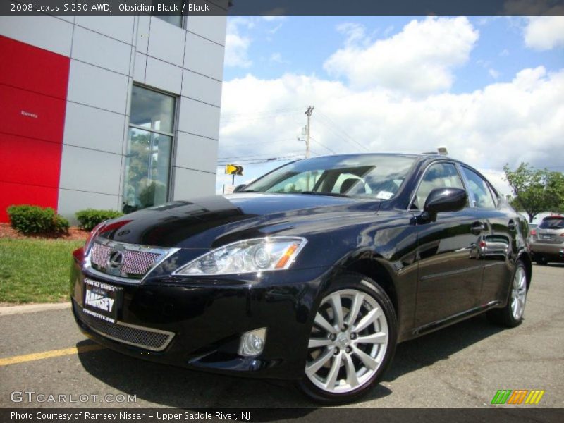 Obsidian Black / Black 2008 Lexus IS 250 AWD