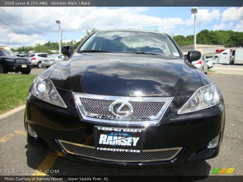 Obsidian Black / Black 2008 Lexus IS 250 AWD