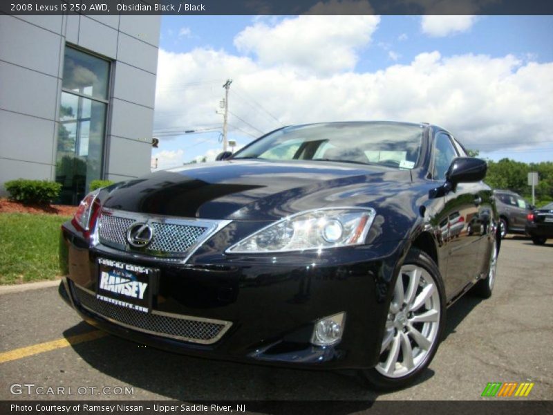 Obsidian Black / Black 2008 Lexus IS 250 AWD