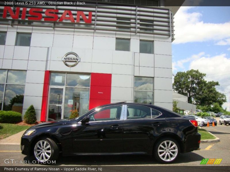 Obsidian Black / Black 2008 Lexus IS 250 AWD