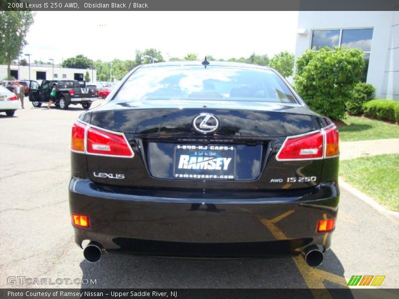 Obsidian Black / Black 2008 Lexus IS 250 AWD