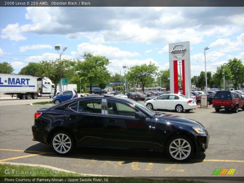 Obsidian Black / Black 2008 Lexus IS 250 AWD