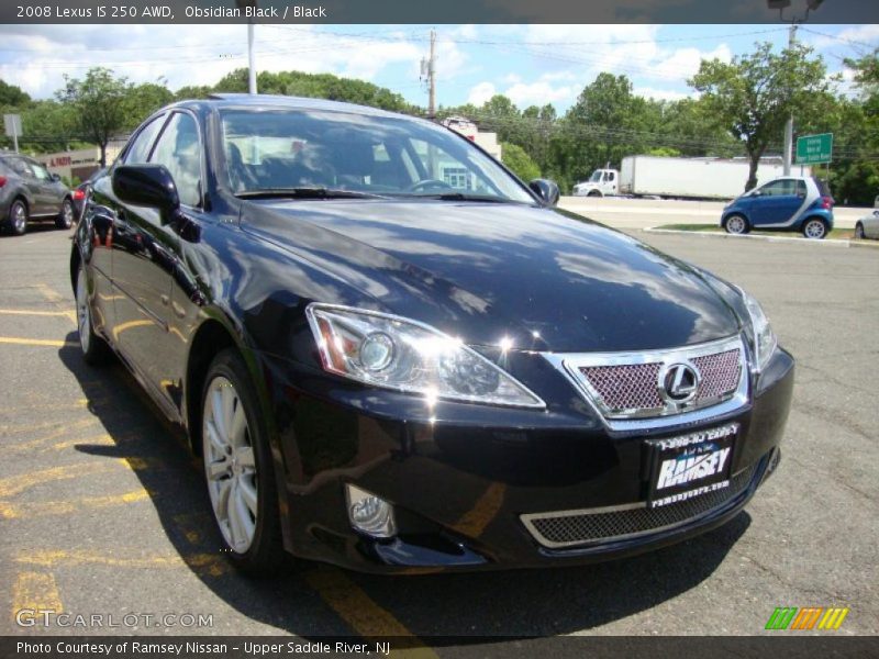 Obsidian Black / Black 2008 Lexus IS 250 AWD
